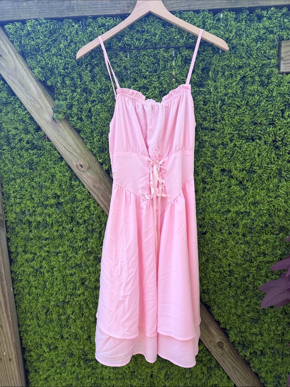 Scarlet Darkness Pink Spaghetti-Strap Sundress